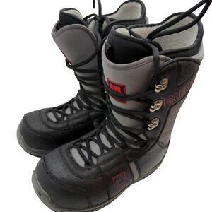 Burton Snowboard Boots Black Grey Red Mens 7.5 EU 40.5 Winter Snow Gear shred